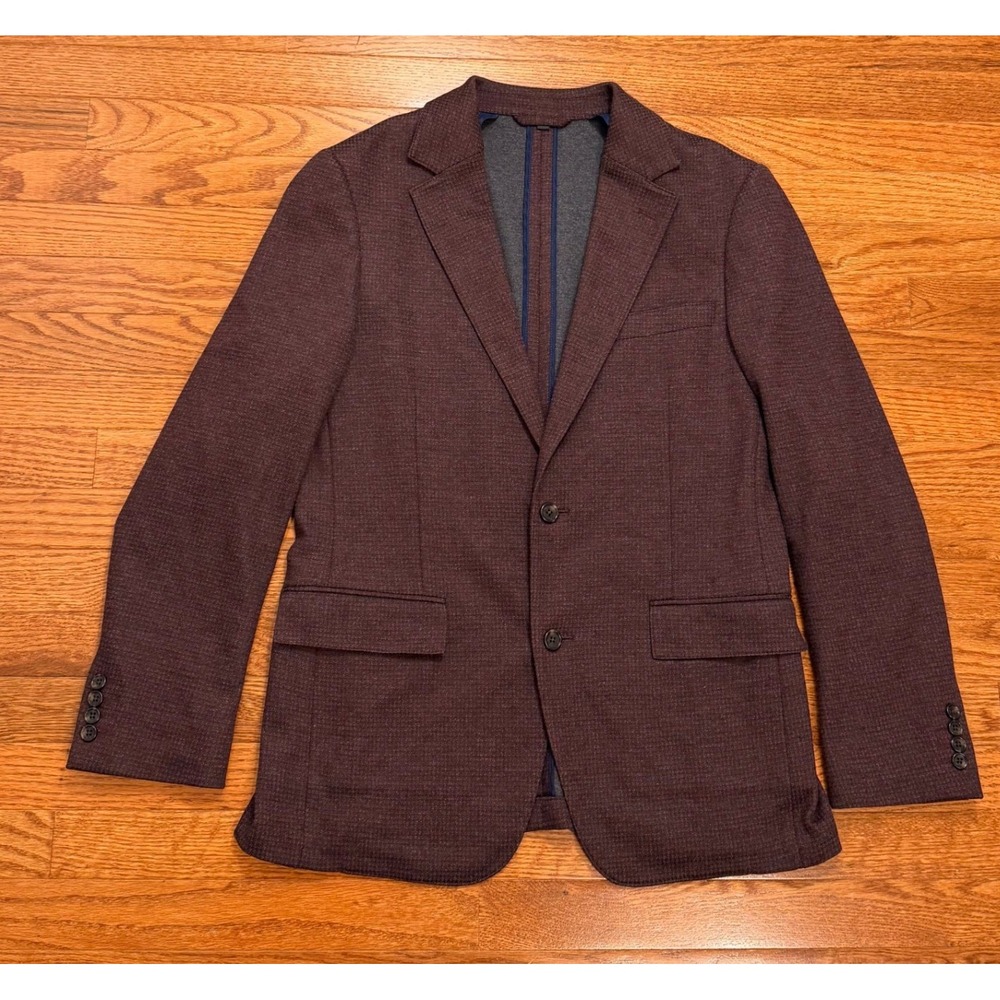 Bonobos Jetsetter Blazer 40R Burgundy Lanificio Fortex Unsturctured Tailored Fit